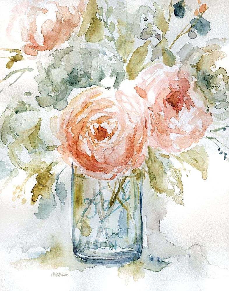 Wall art: Cabbage Roses I, by Robinson, Carol