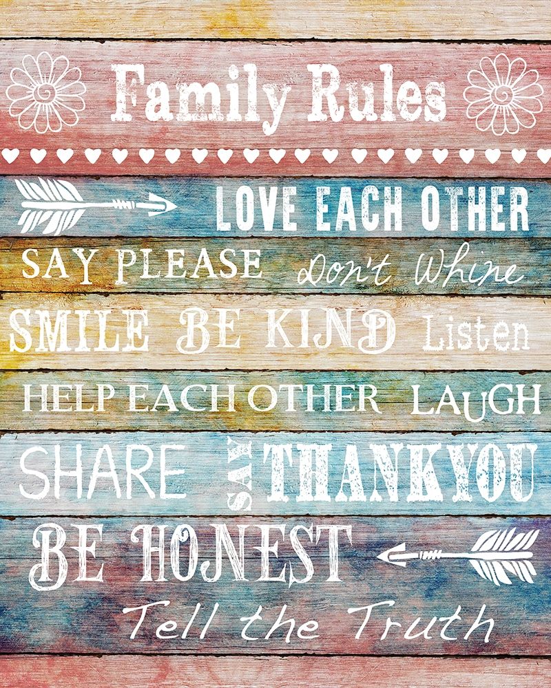 Art Print: Family Rules
