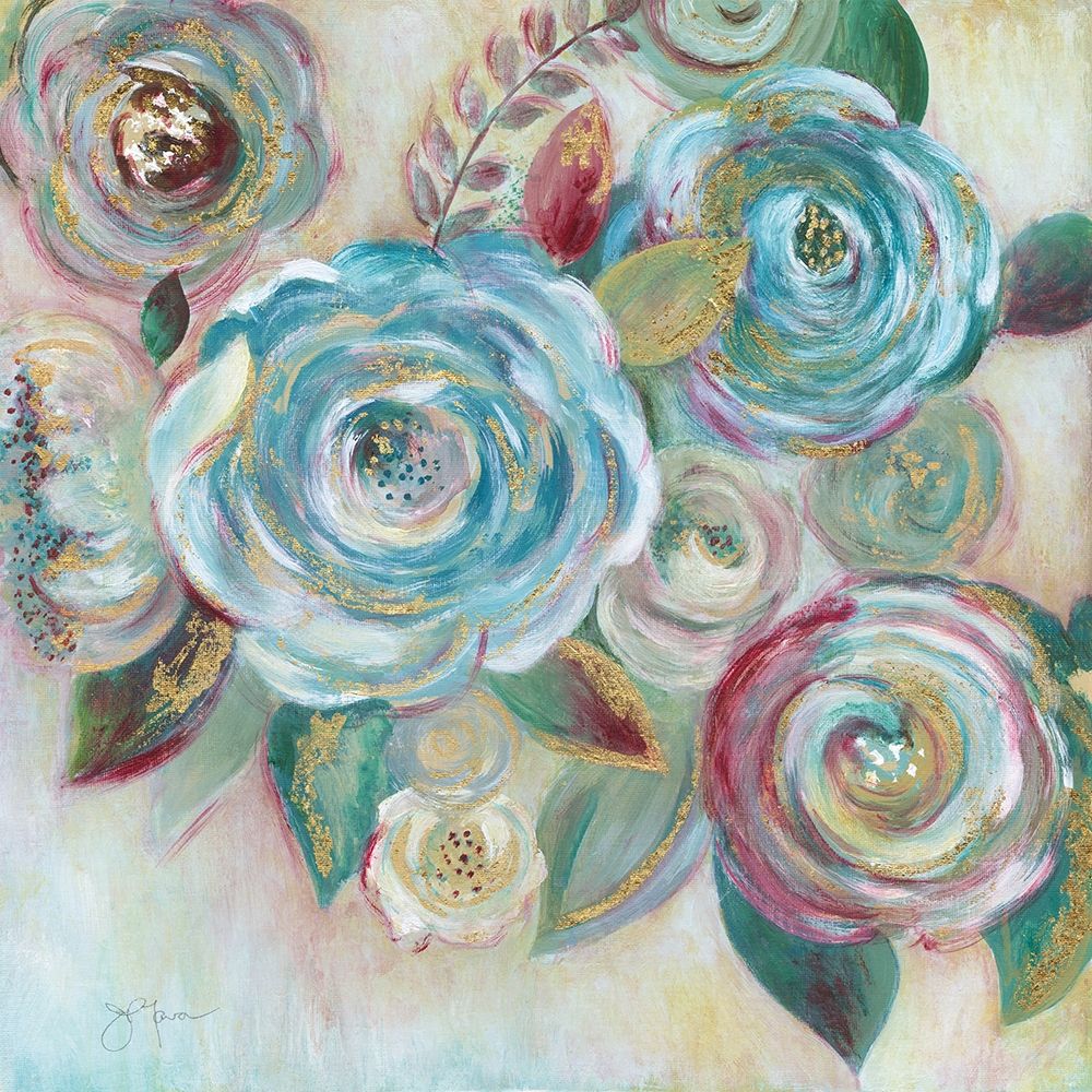Wall art: Jeweled Roses, by Tava Studios
