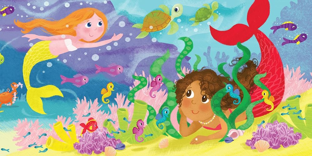 Wall art: Mermaid Play III, by Mitchell, Melanie