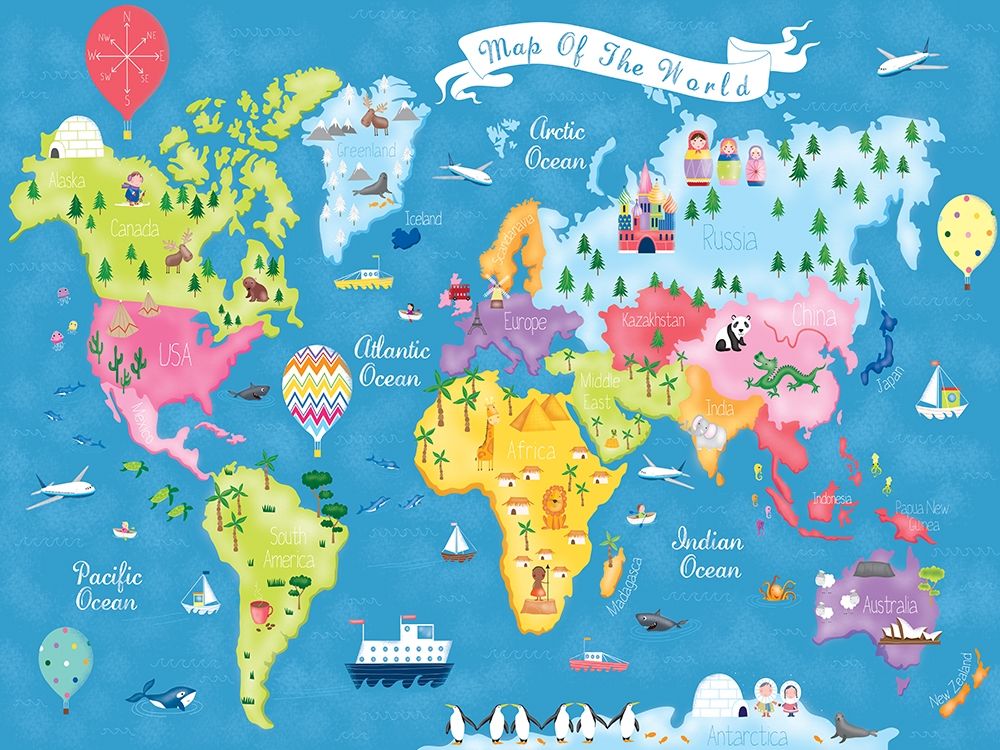 Wall art: Trip Around The World, by Hanton, Sophie