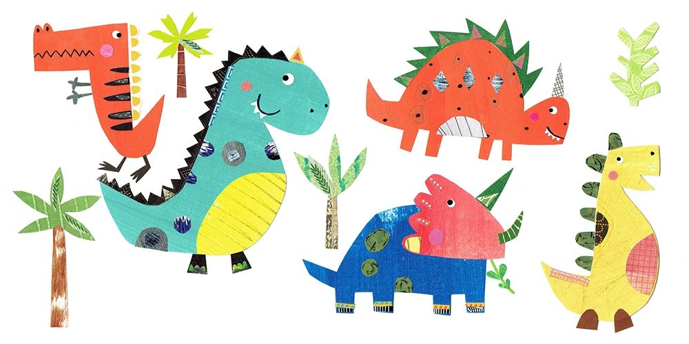 Wall Art Painting id:221551, Name: Dino Party, Artist: Pope, Kate and Elizabeth