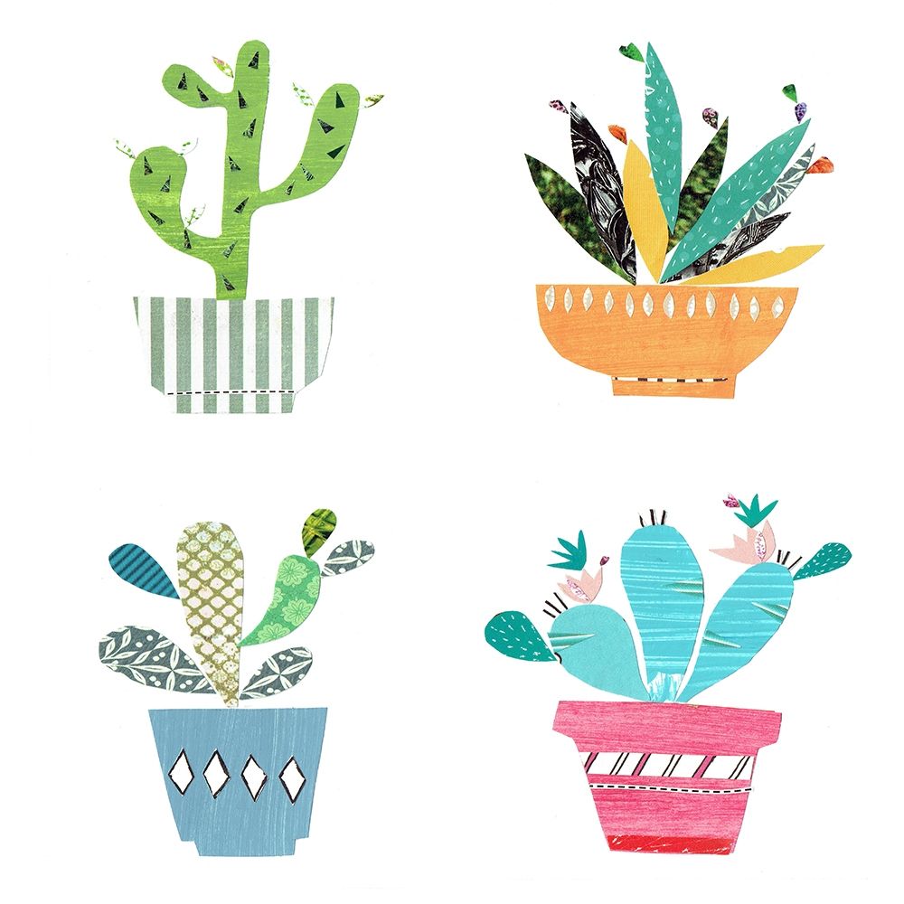 Wall art: Cute Cacti, by Pope, Kate and Elizabeth