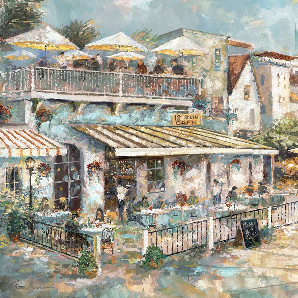 Wall Art Painting id:246534, Name: Rooftop Café - Detail I, Artist: Manning, Ruane