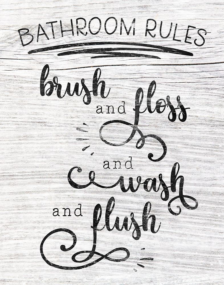 Art Print: Bathroom Rules