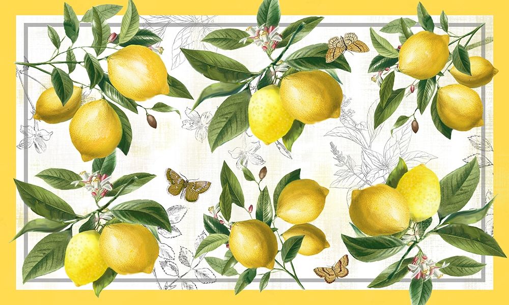 Wall Art Painting id:284508, Name: Linen Lemons, Artist: Nan