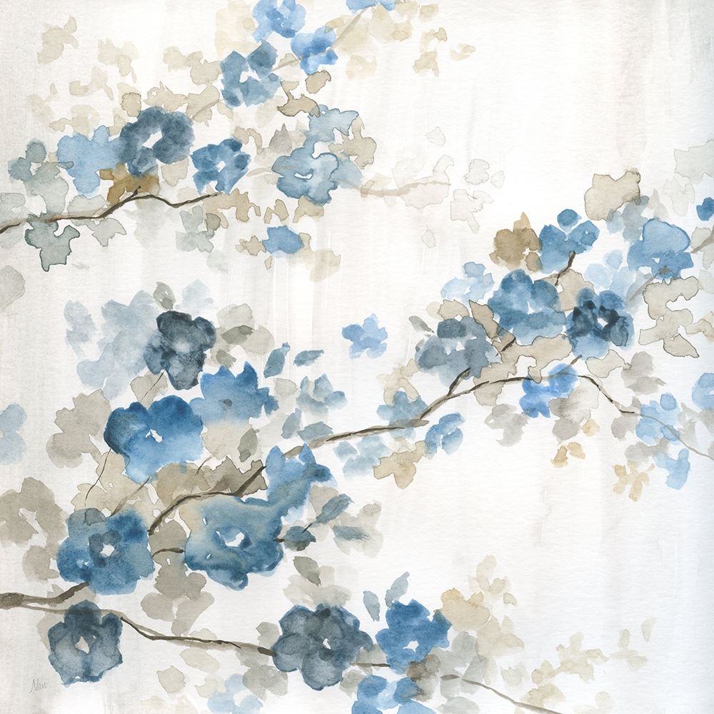 Wall art: Dogwood in Blue I, by Nan