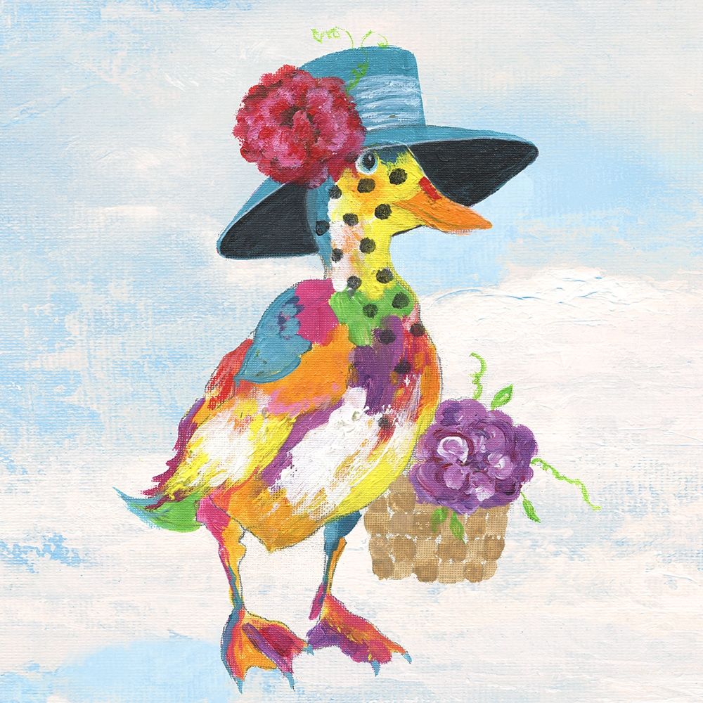 Wall Art Painting id:261730, Name: Groovy Duck and Sky, Artist: Tava Studios