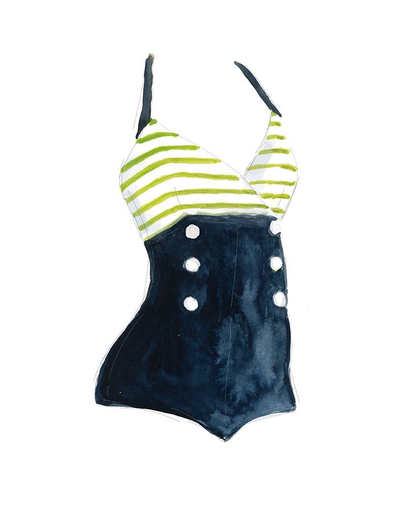 Wall art: Vintage Swimwear I, by Robinson, Carol