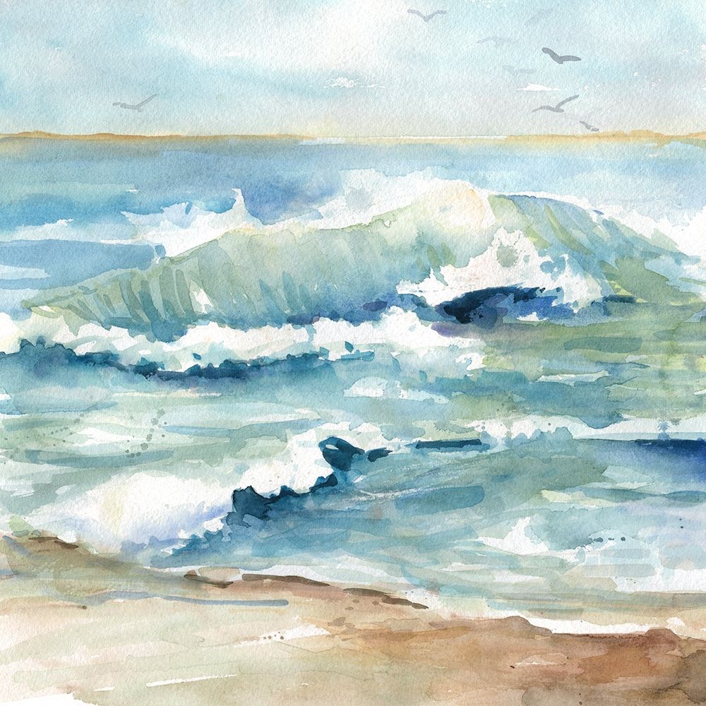 Wall Art Painting id:270650, Name: Beach Waves, Artist: Robinson, Carol