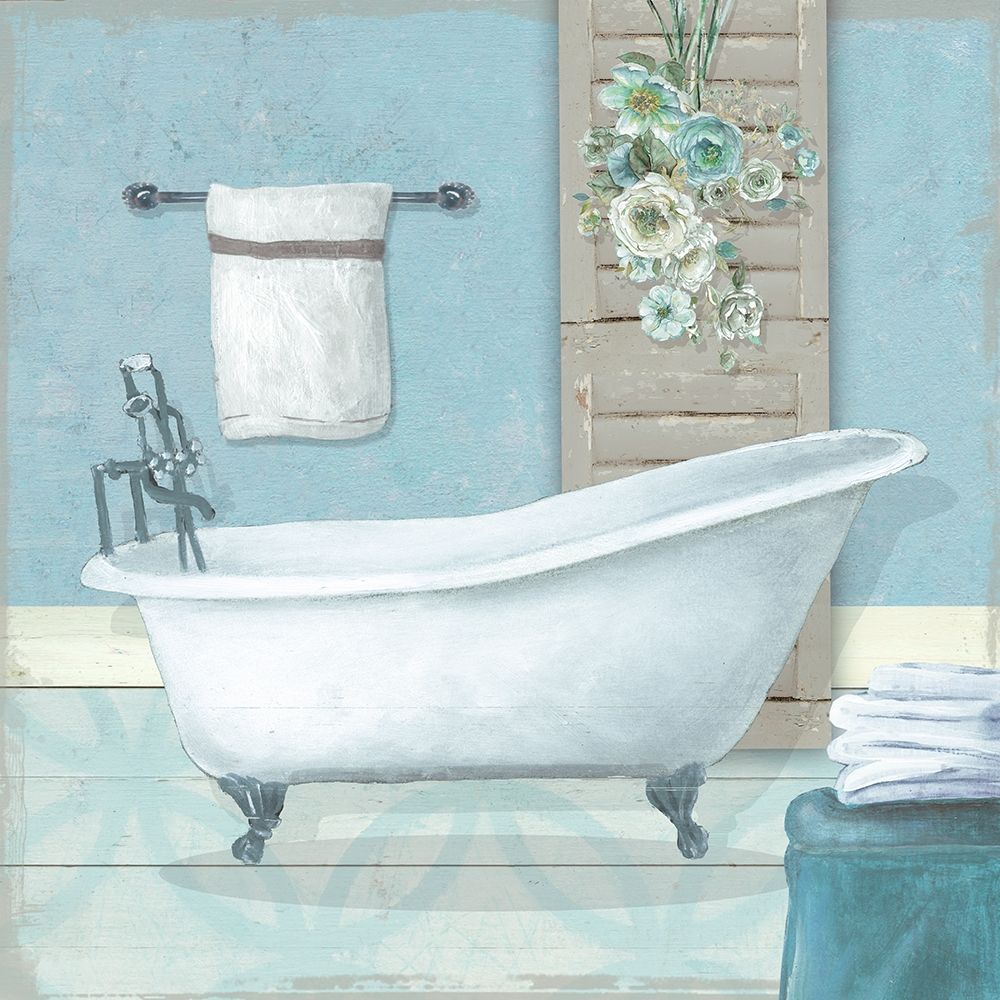 Wall art: Teal Bath I, by Robinson, Carol