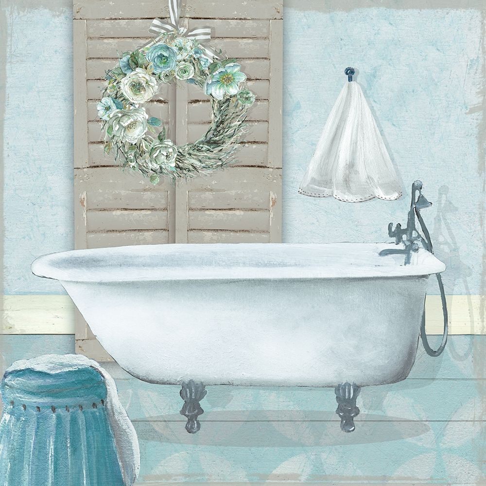 Wall art: Teal Bath II, by Robinson, Carol