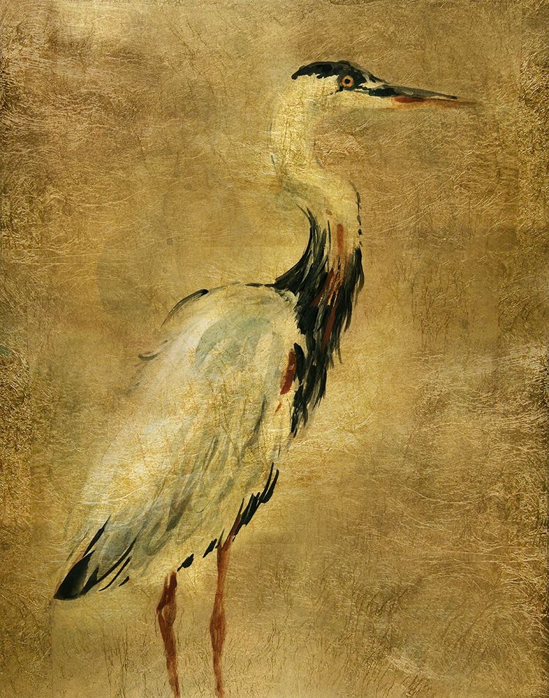 Wall Art Painting id:298614, Name: Gold Crane at Dusk I, Artist: Robinson, Carol
