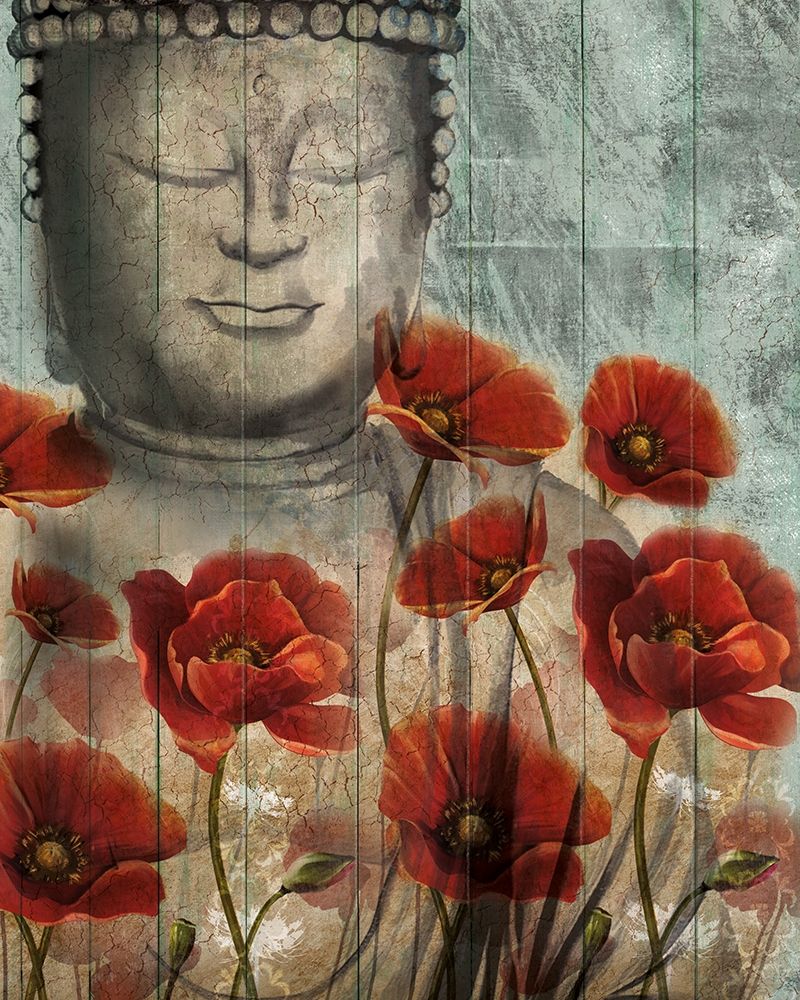 Wall art: Floral Buddha, by Knutsen, Conrad