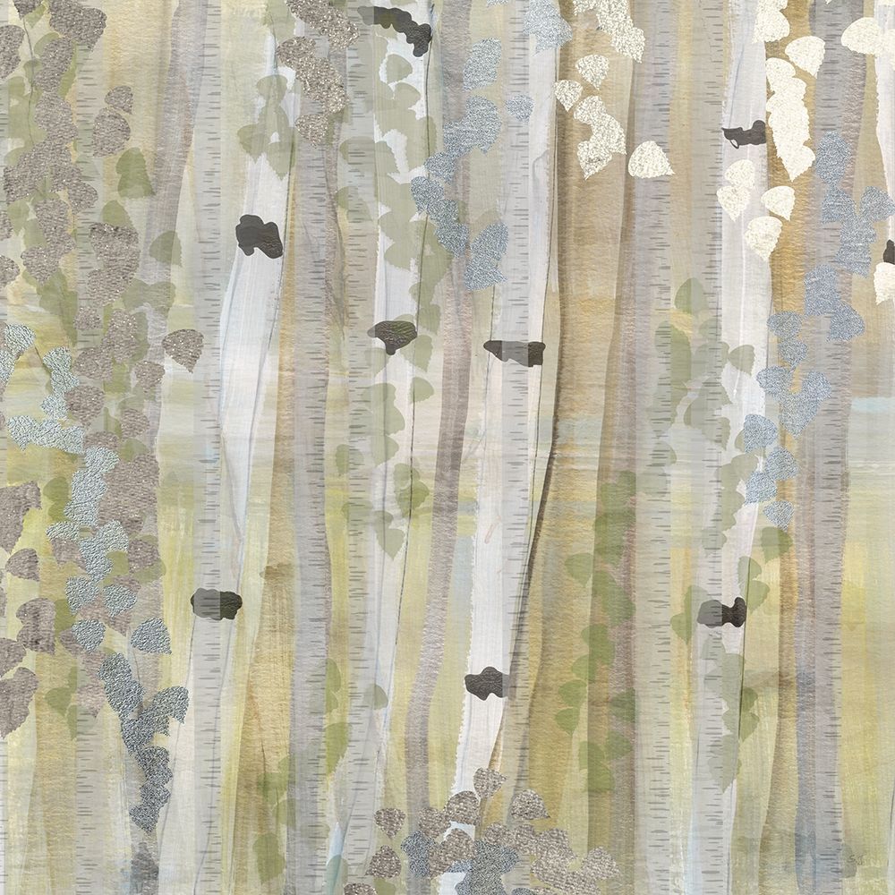 Wall Art Painting id:307376, Name: Spring Birch Grove I, Artist: Jill, Susan