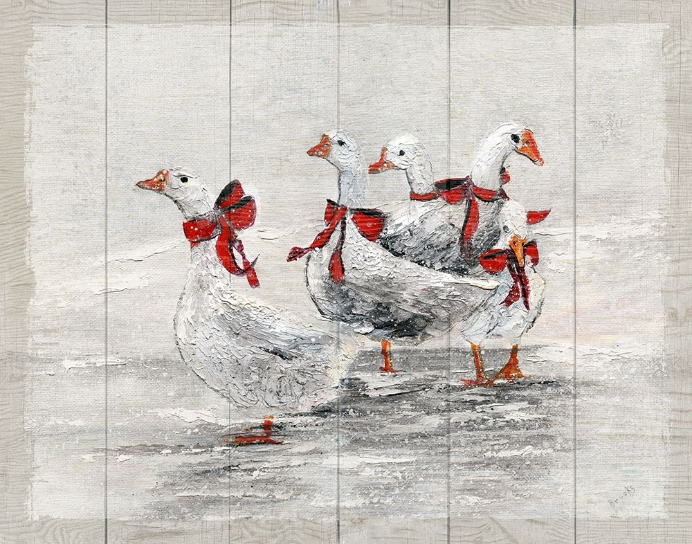 Art Print: Christmas Geese