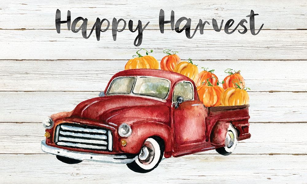 Wall Art Painting id:387442, Name: Happy Harvest Truck, Artist: Robinson, Carol