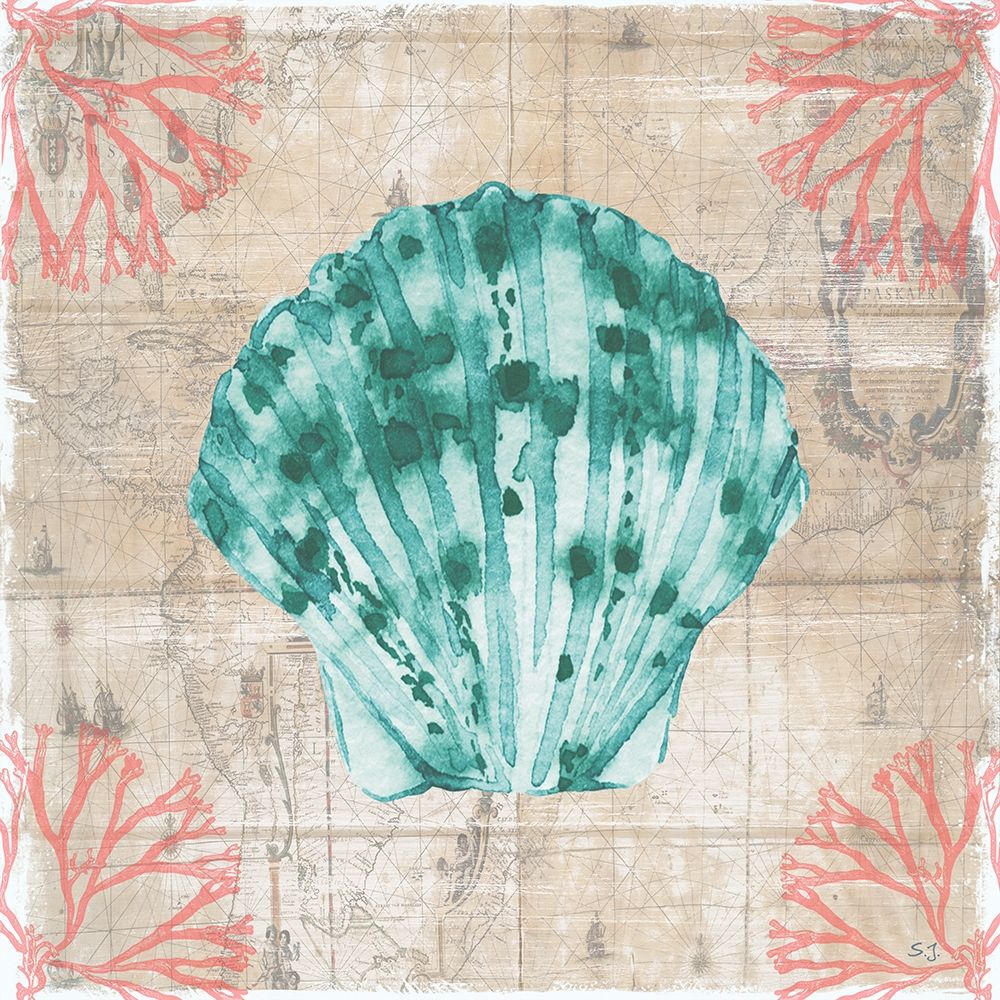 Wall Art Painting id:410452, Name: Coral Cove I, Artist: Jill, Susan