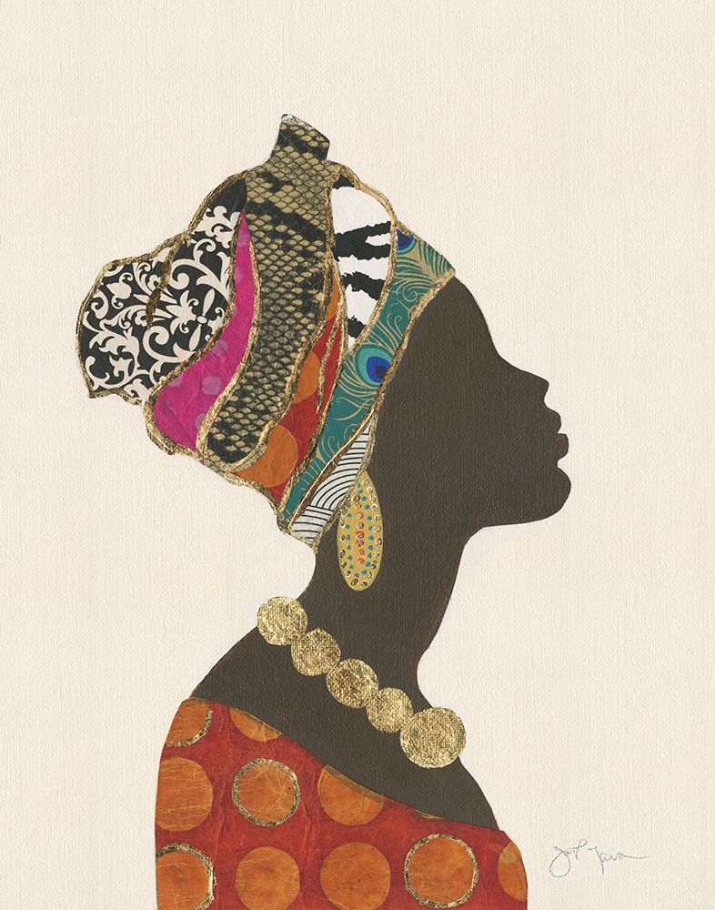 Wall Art Painting id:364844, Name: African Silhouette Woman I, Artist: Tava Studios