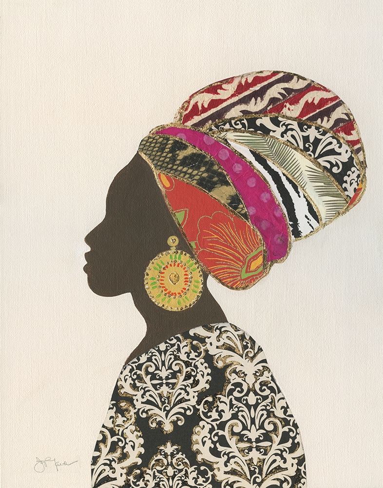 Wall Art Painting id:364845, Name: African Silhouette Woman II, Artist: Tava Studios