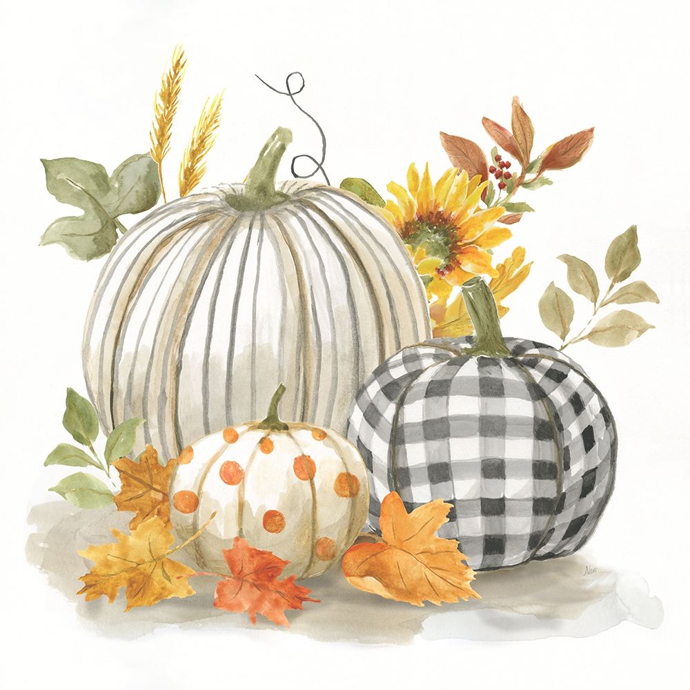Wall Art Painting id:424920, Name: Pumpkin Decor I, Artist: Nan