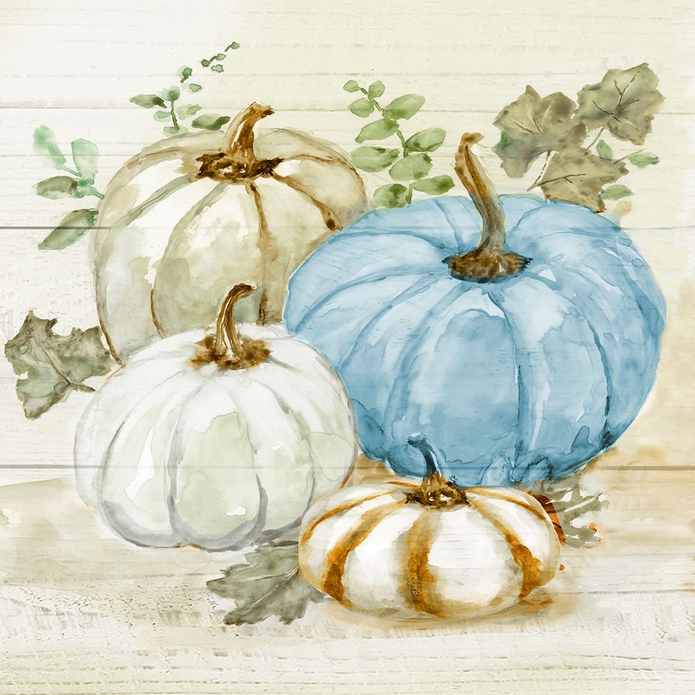 Wall Art Painting id:424940, Name: Harvest Pumpkins I, Artist: Nan