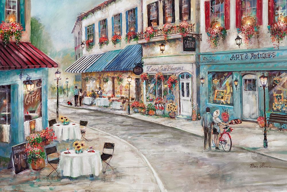 Wall Art Painting id:383960, Name: Quaint Cafe, Artist: Manning, Ruane