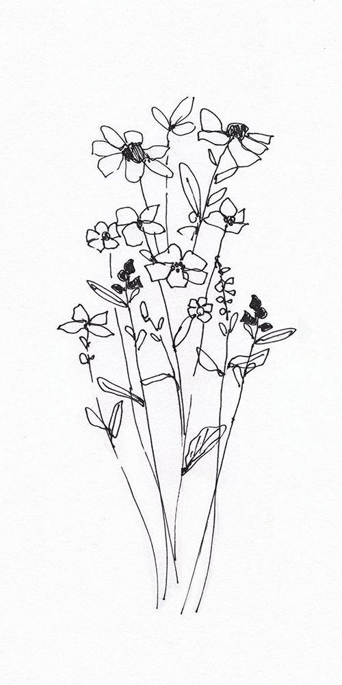 Art Print: Wildflowers Sketch I