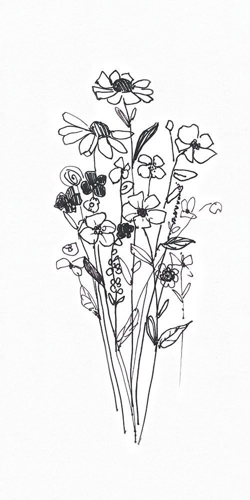 Art Print: Wildflowers Sketch II