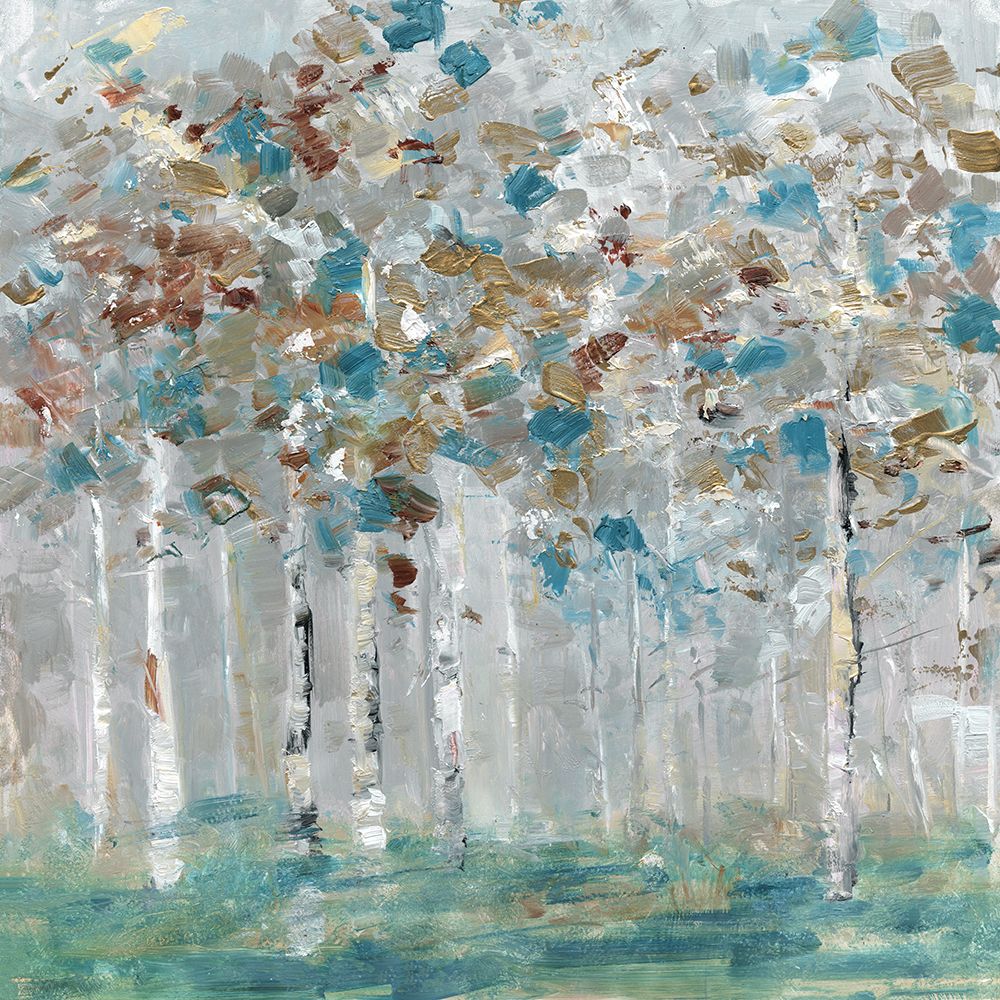Wall Art Painting id:541815, Name: Teal Forest I, Artist: Swatland, Sally