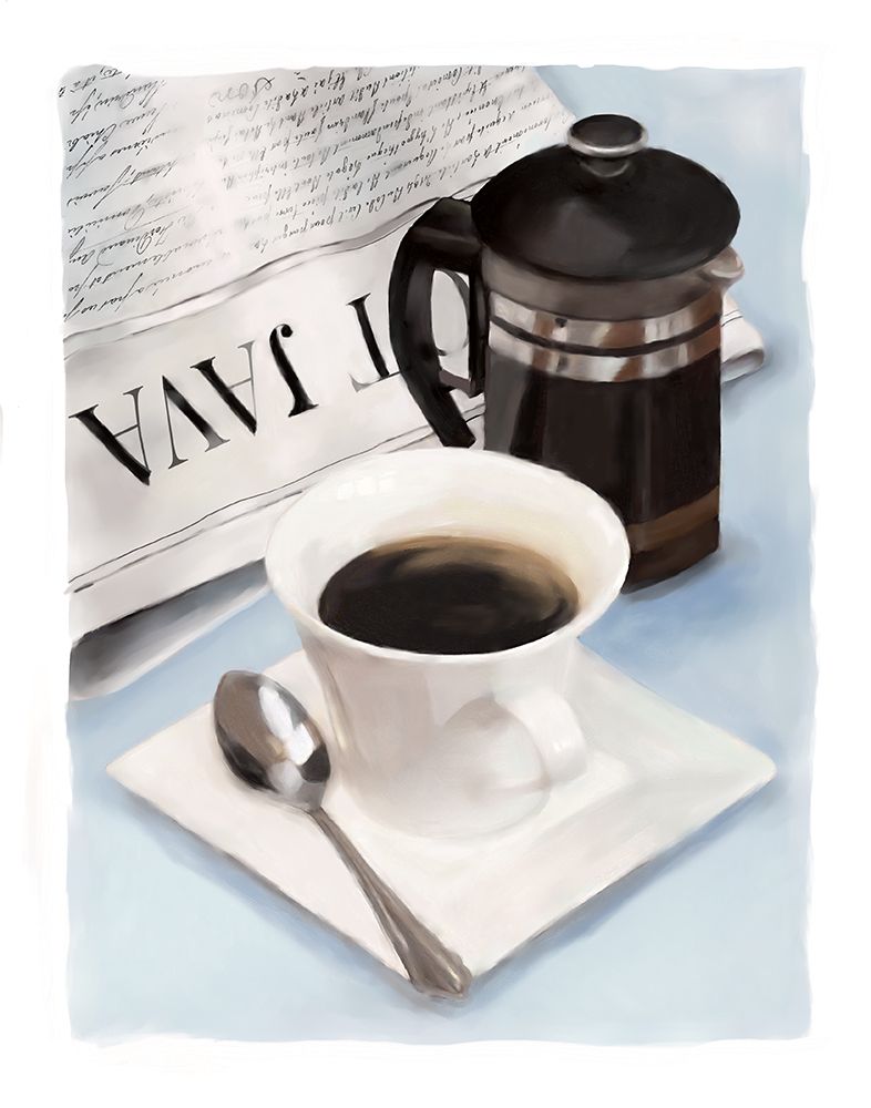 Wall Art Painting id:731422, Name: Coffee News II, Artist: Robinson, Carol