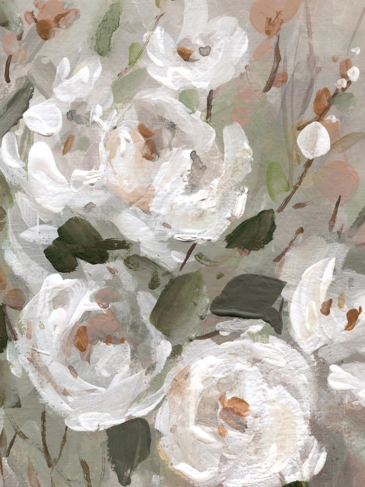 Wall Art Painting id:731479, Name: White Rose Blush Garden, Artist: Robinson, Carol