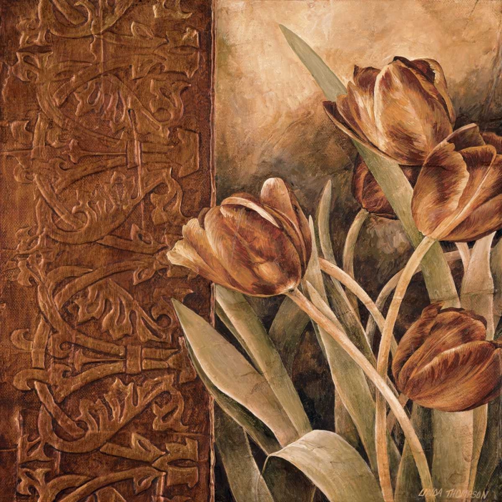 Wall Art Painting id:12026, Name: Copper Tulips I, Artist: Thompson, Linda