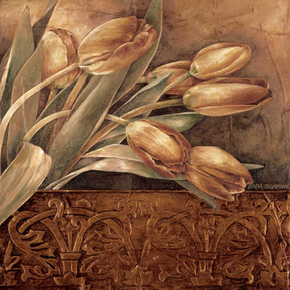 Wall art: Copper Tulips II, by Thompson, Linda