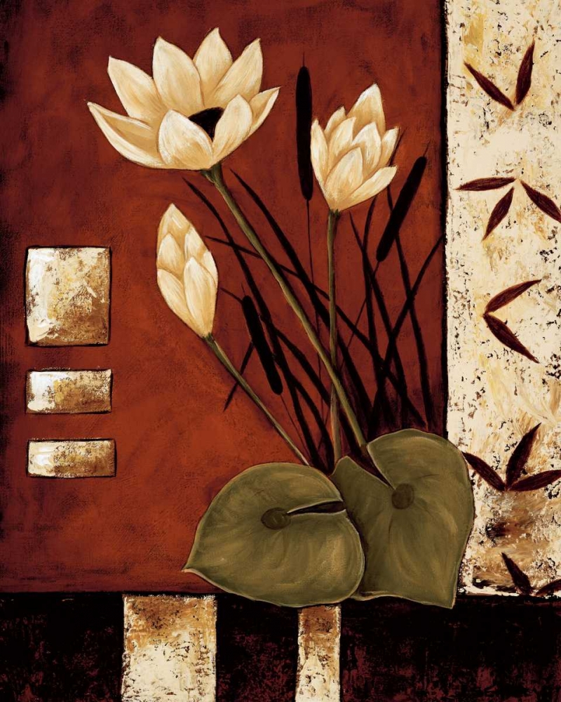 Wall art: Lotus Silhouette I, by Sewell, Krista