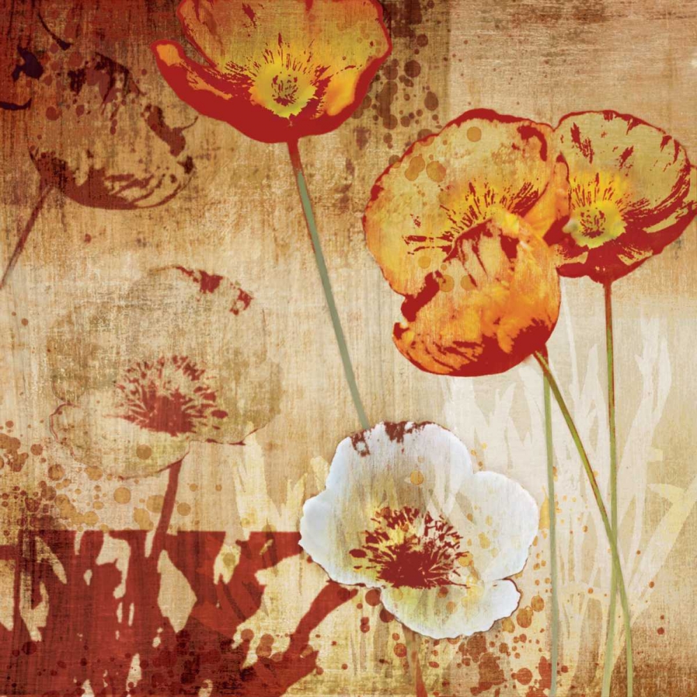 Wall Art Painting id:12109, Name: Poppy Heat I, Artist: Venter, Tandi