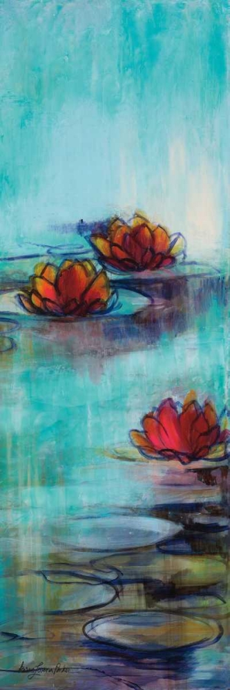 Wall art: Aqua Lotus II, by Parker, Karen Lorena