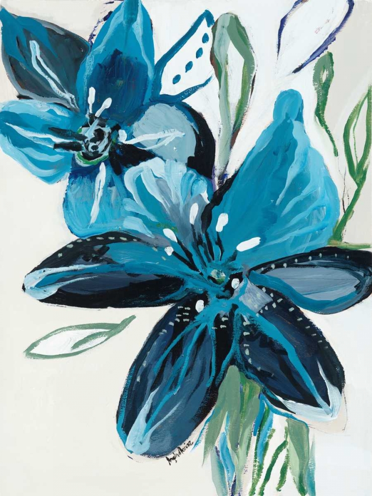 Wall Art Painting id:36167, Name: Flowers of Azure II, Artist: Maritz, Angela