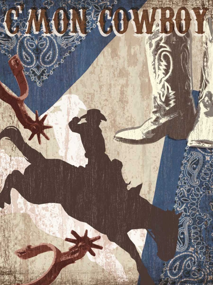 Wall Art Painting id:36175, Name: Cmon Cowboy, Artist: Venter, Tandi