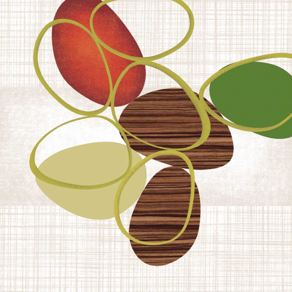 Wall Art Painting id:12123, Name: Pebbles and Loops II, Artist: Venter, Tandi