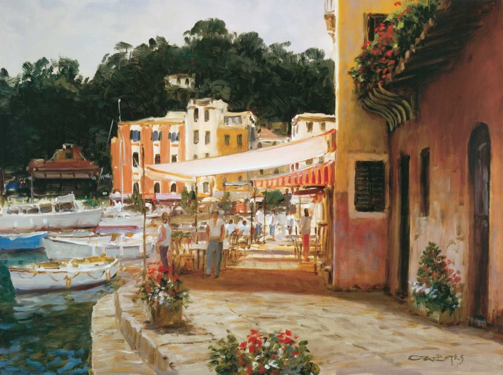 Wall art: Morning Stroll - Portofino, by Bates, George