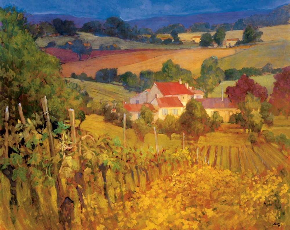 Wall Art Painting id:12433, Name: Vineyard Hill, Artist: Craig, Philip