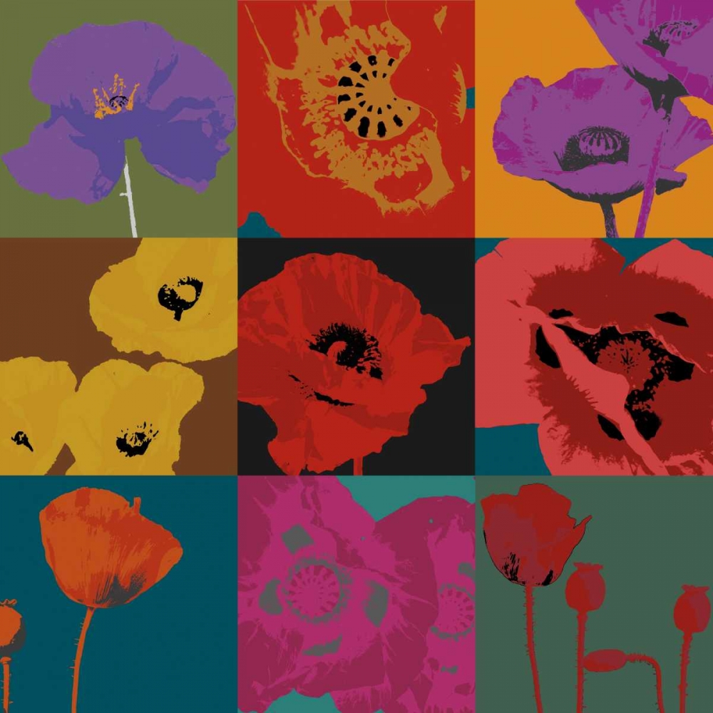 Wall Art Painting id:11595, Name: Pop Poppies, Artist: Li-Leger, Don