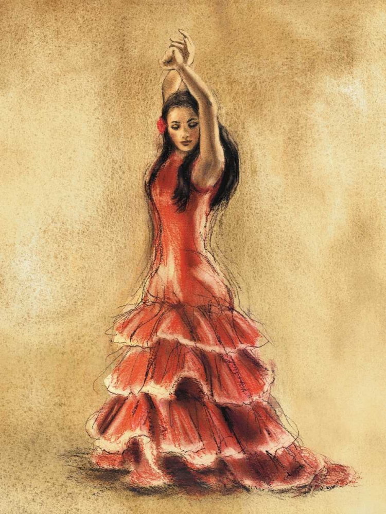 Wall Art Painting id:13069, Name: Flamenco Dancer I, Artist: Gold, Caroline