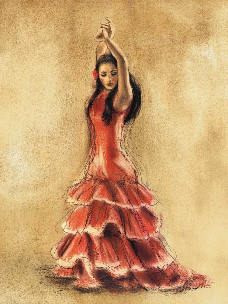 Wall art: Flamenco Dancer I, by Gold, Caroline