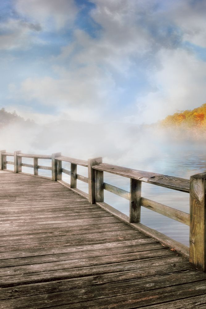 Art Print: Dancing Fog at the Lake