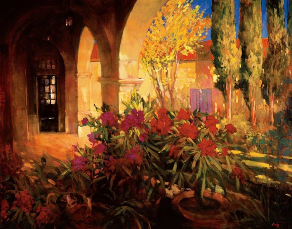 Wall Art Painting id:12502, Name: Twilight Courtyard, Artist: Craig, Philip