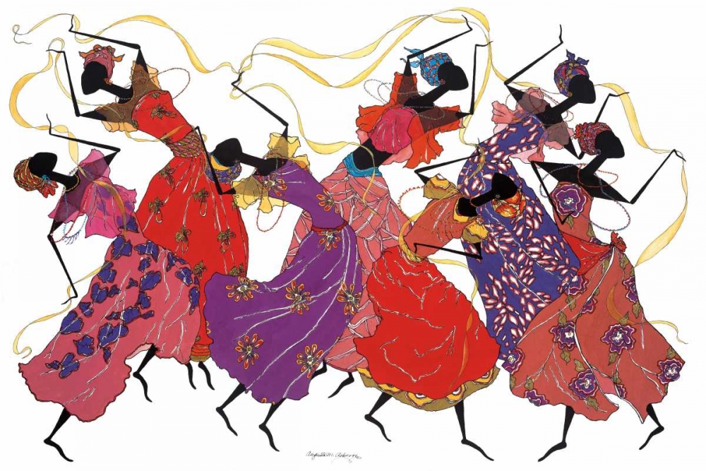 Wall Art Painting id:12576, Name: Lead Dancer in Purple Gown, Artist: Asberry, Augusta
