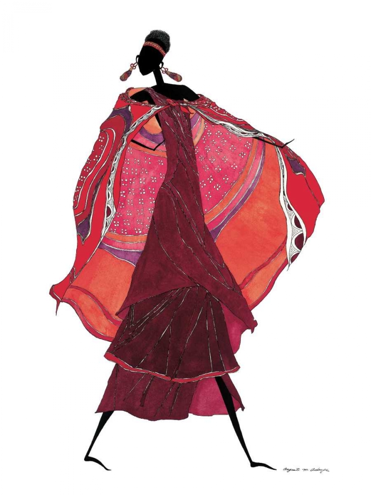 Wall Art Painting id:12578, Name: Samburu in Beaded Earrings, Artist: Asberry, Augusta