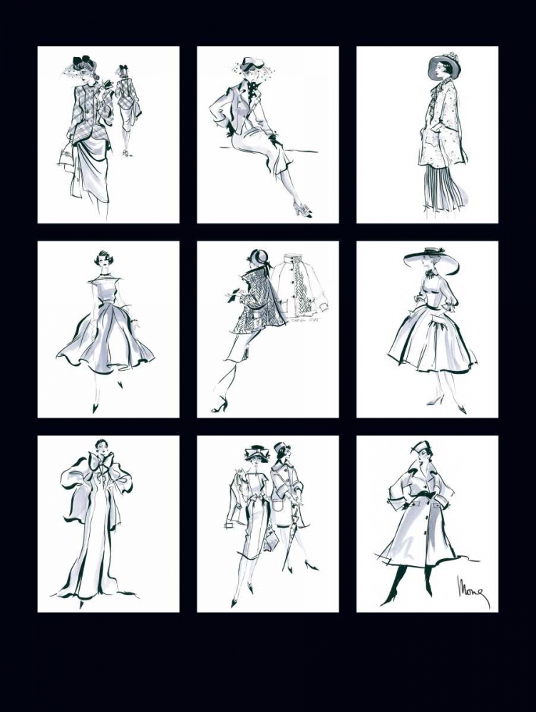 Wall art: Fashion Through the Decades, by Shafer Edwards, Mona